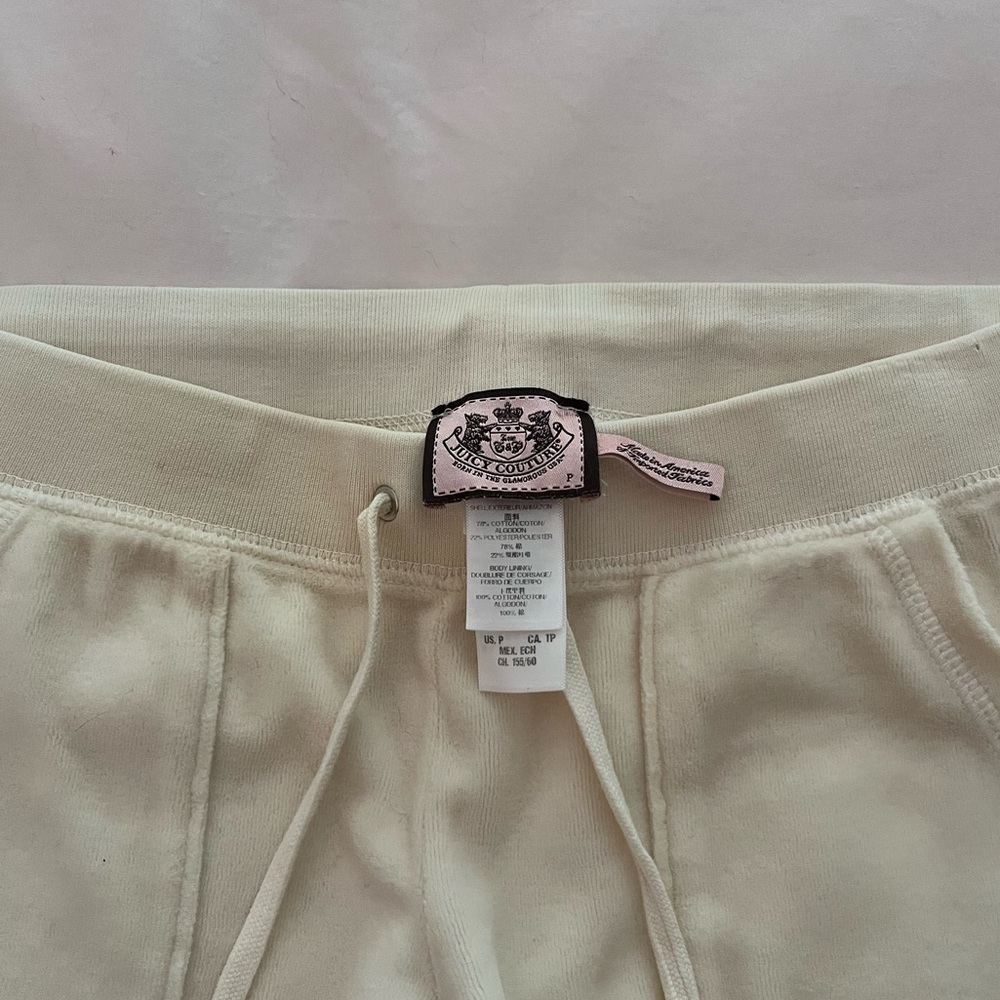 Juicy Couture low rise snap-pocket velour cargo pants size P / XS EUC
